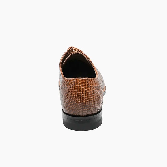 ??Stacy Adams - MADISON Anaconda Plain Toe Oxford - Tan 9D main image 4
